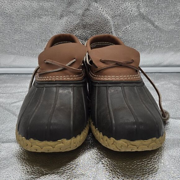 L.L. Bean Vintage Men's Low Duck Bean Boots Rubber Mocs Leather Size 12 USA - Picture 2 of 7